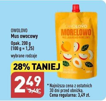 ALDI OWOLOVO Mus owocowy 200 g oferta