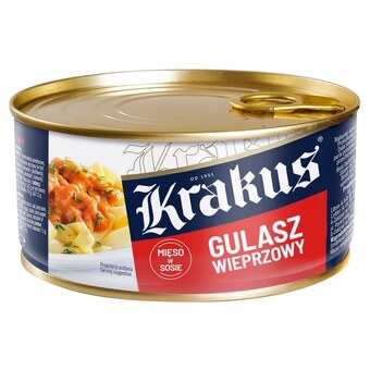 Groszek Krakus konserwa gulasz wieprzowy 300 g oferta