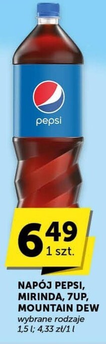 Pepsi napój gazowany o smaku cola 1,5 l
