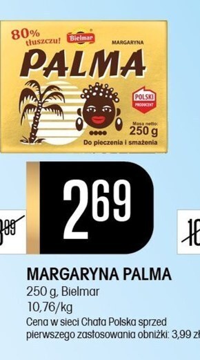 Chata Polska Bielmar palma margaryna 250 g oferta