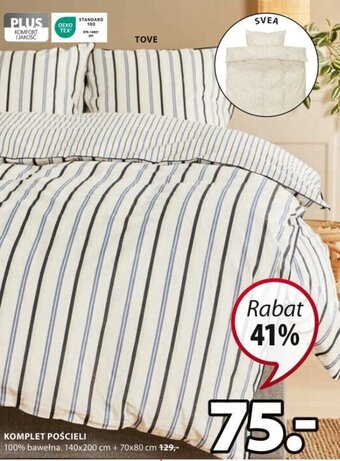 JYSK KOMPLET POŚCIELI 140x200 cm + 70x80 cm oferta