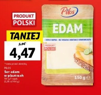 Lidl Ser edam w plastrach 150 g oferta