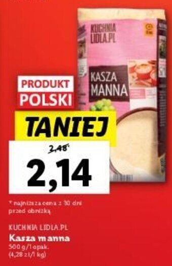 Lidl Kasza manna 500 g oferta