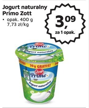 Odido Zott primo jogurt naturalny 400 g oferta