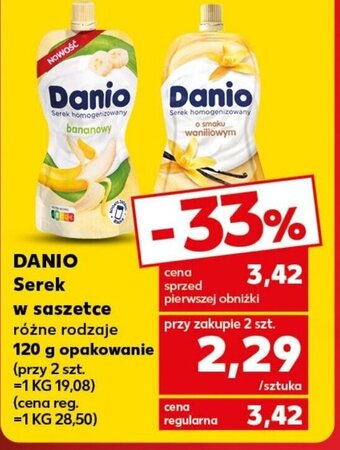 Kaufland DANIO Serek w saszetce 120 g oferta