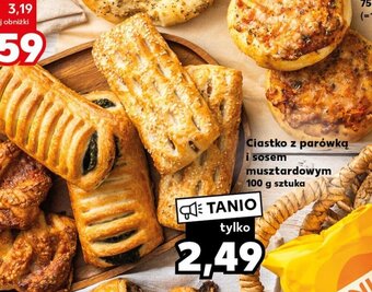 Kaufland Ciastko z parówką i sosem musztardowym 100 g sztuka oferta