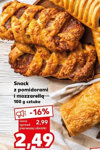 Kaufland Snack z pomidorami i mozzarellą 100 g sztuka oferta