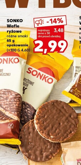 Kaufland SONKO Wafle ryżowe 65 g oferta