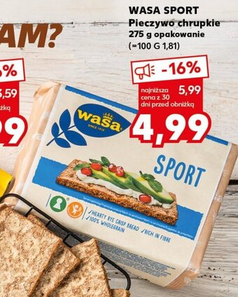 Kaufland WASA SPORT Pieczywo chrupkie 275 g oferta