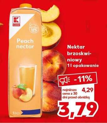 Kaufland Nektar brzoskwiniowy 1 l oferta