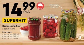 Biedronka Komplet słoików z zakrętkami oferta
