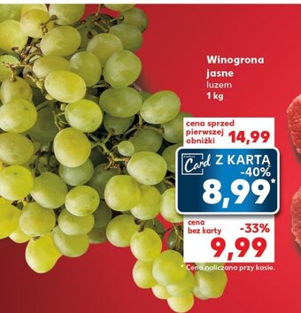 Kaufland Winogrona jasne 1 kg oferta
