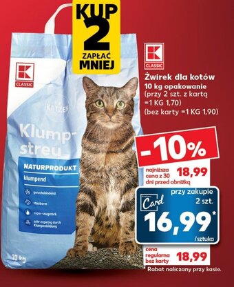 Kaufland Żwirek dla kotów 10 kg oferta