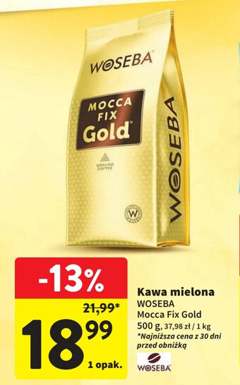 Intermarche Kawa mielona WOSEBA Mocca Fix Gold 500 g oferta