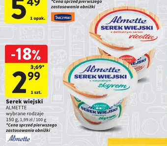 Intermarche Serek wiejski ALMETTE 150 g oferta