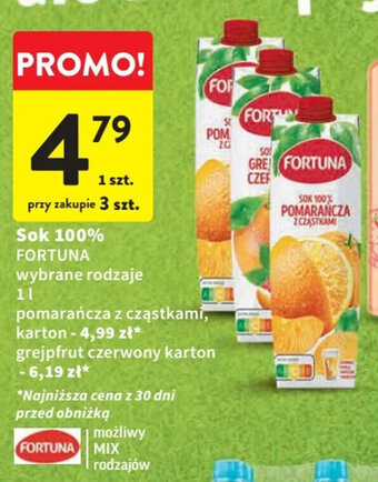 Intermarche Sok 100% FORTUNA 1 l oferta