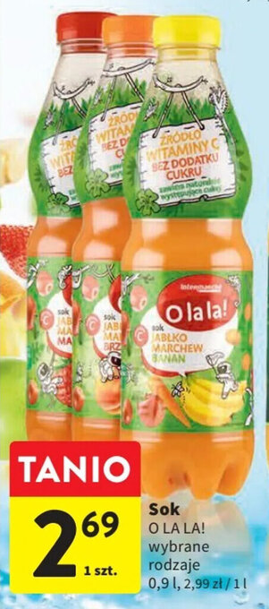 Intermarche Sok O LA LA! 0,9 l oferta