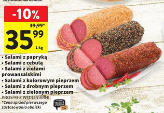 Intermarche Salami PROSTO Z WĘDLINIARNI 1 kg oferta