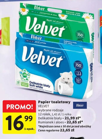 Intermarche Papier toaletowy VELVET 12 rolek oferta
