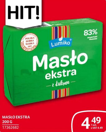Selgros MASŁO EKSTRA 200 G oferta