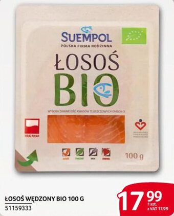 Selgros ŁOSOŚ WĘDZONY BIO 100 G oferta