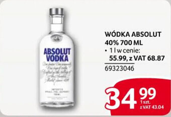 Selgros WÓDKA ABSOLUT 40% 700 ML oferta