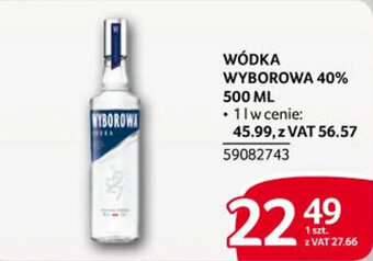 Selgros WÓDKA WYBOROWA 40% 500 ML oferta