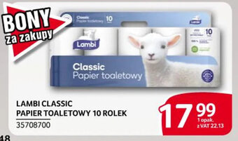 Selgros LAMBI CLASSIC PAPIER TOALETOWY 10 ROLEK oferta