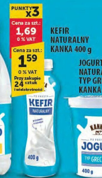 Eurocash KEFIR NATURALNY KANKA 400 g oferta
