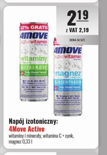Eurocash Napój izotoniczny: 4Move Active 0,33 l oferta