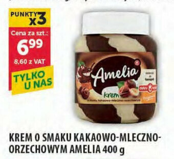 Eurocash KREM O SMAKU KAKAOWO-MLECZNO-ORZECHOWYM AMELIA 400 g oferta