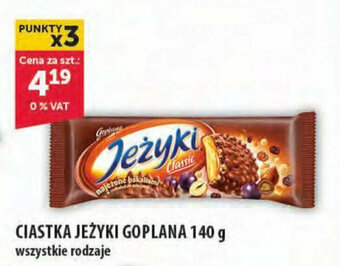Eurocash CIASTKA JEŻYKI GOPLANA 140 g oferta