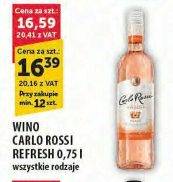 Eurocash WINO CARLO ROSSI REFRESH 0,75 l oferta