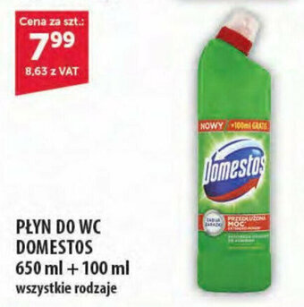 Eurocash PŁYN DO WC DOMESTOS 650 ml + 100 ml oferta