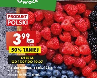 Biedronka Polska malina, opak, 125 g oferta