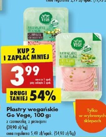 Biedronka Plastry wegańskie Go Vege, 100 g oferta