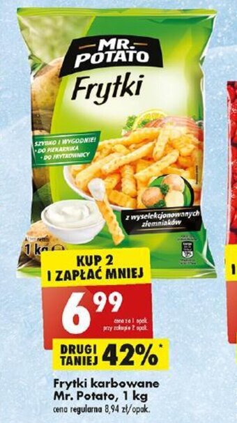 Biedronka Frytki karbowane Mr. Potato, 1 kg oferta