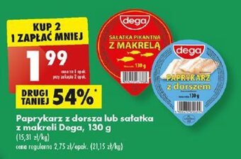 Biedronka Paprykarz z dorsza lub sałatka z makreli Dega, 130 g oferta