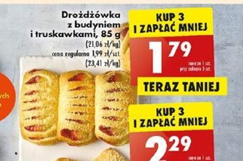 Biedronka Drożdżówka z budyniem i truskawkami, 85 g oferta