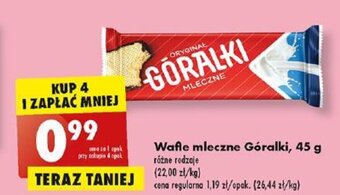 Biedronka Wafle mleczne Góralki, 45 g oferta