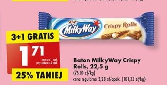 Biedronka Baton MilkyWay Crispy Rolls, 22,5 g oferta