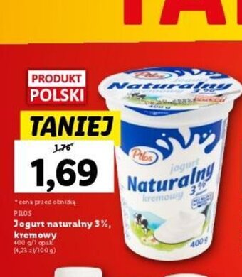 Lidl Jogurt naturalny 3%, kremowy 400 g oferta
