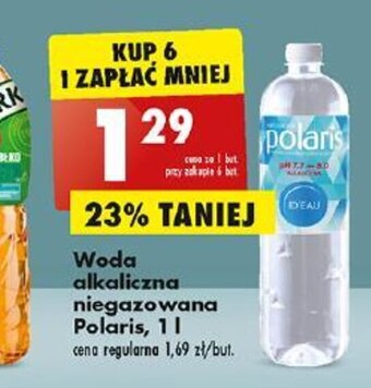 Biedronka Woda alkaliczna niegazowana Polaris, 1l oferta