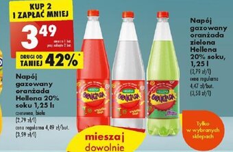 Biedronka Napój gazowany oranżada Hellena 20% soku 1,25 l oferta