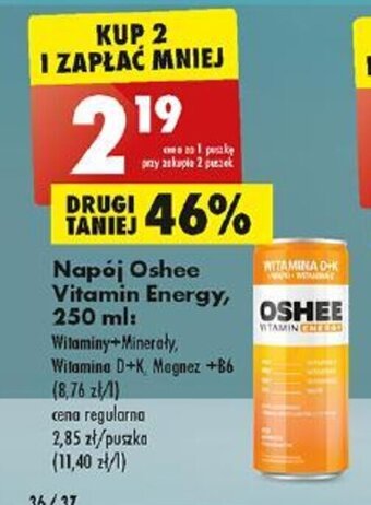 Biedronka Napój Oshee Vitamin Energy, 250 ml oferta