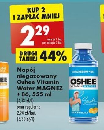 Biedronka Napój niegazowany Oshee Vitamin Water MAGNEZ + B6, 555 ml oferta