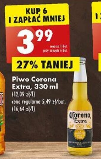 Biedronka Piwo Corona Extra, 330 ml oferta