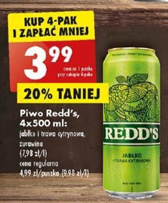 Biedronka Piwo Redd's, 500 ml oferta