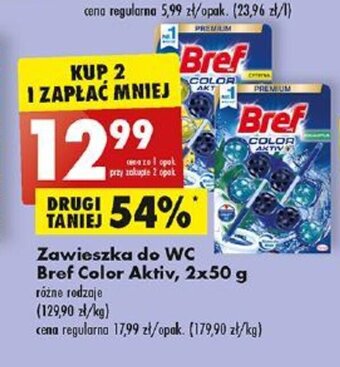 Biedronka Zawieszka do WC Bref Color Aktiv, 2x50 g oferta