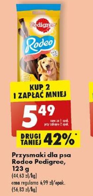 Biedronka Przysmaki dla psa Rodeo Pedigree, 123 g oferta
